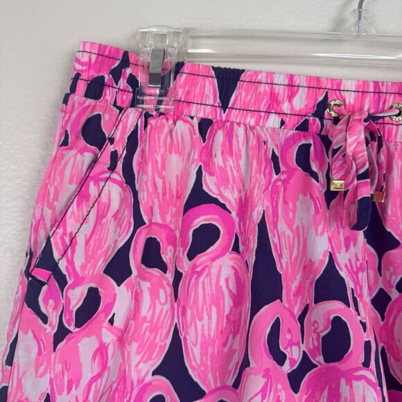 Lilly Pulitzer Flamingo Print Athletic Shorts - Picture 2 of 11